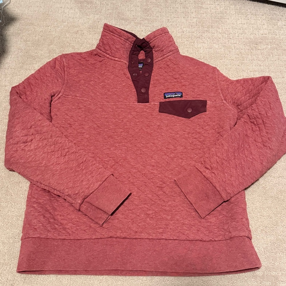 Patagonia Maroon Quilted Pullover